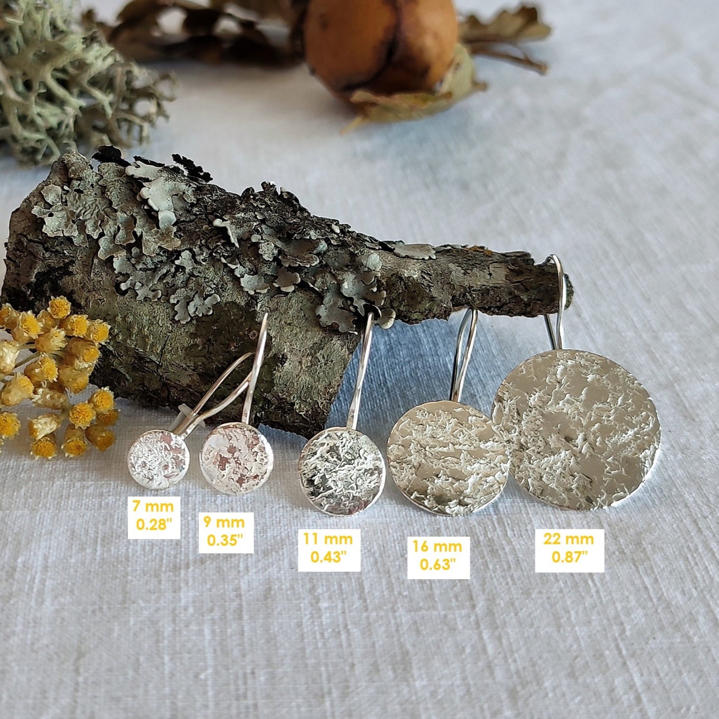 Dangling RUST Earrings - 5 sizes