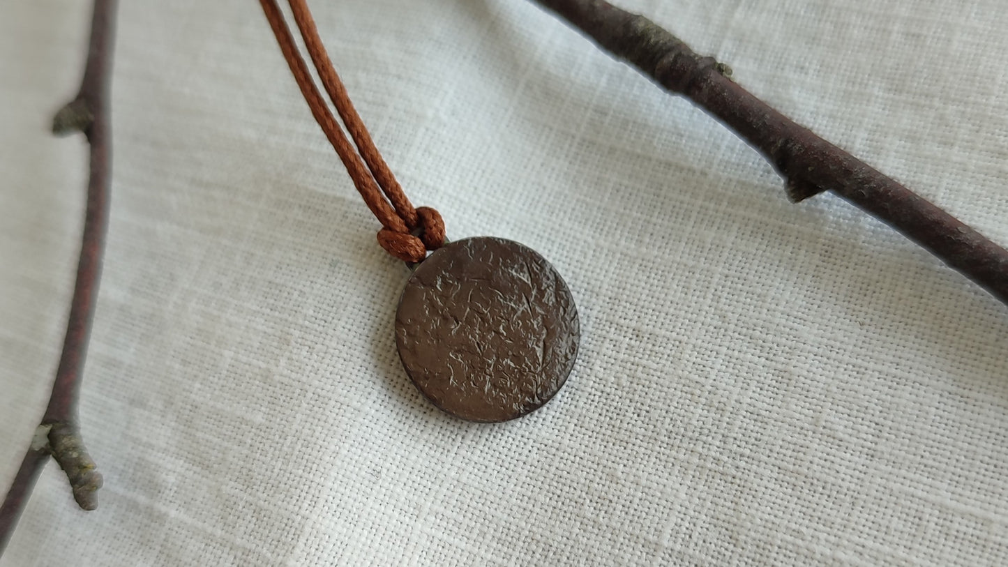 Black Rust Round Mini Pendant