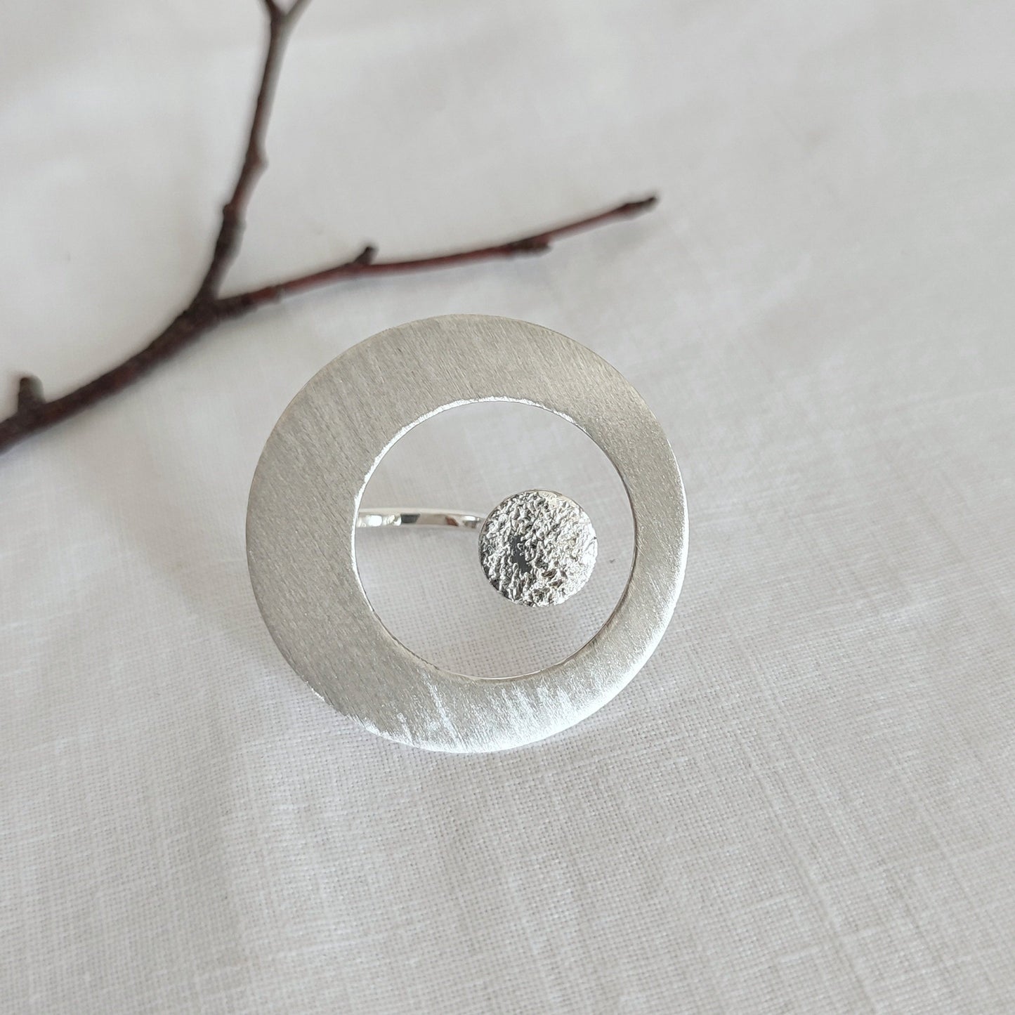 Silver, adaptable, handmade ring