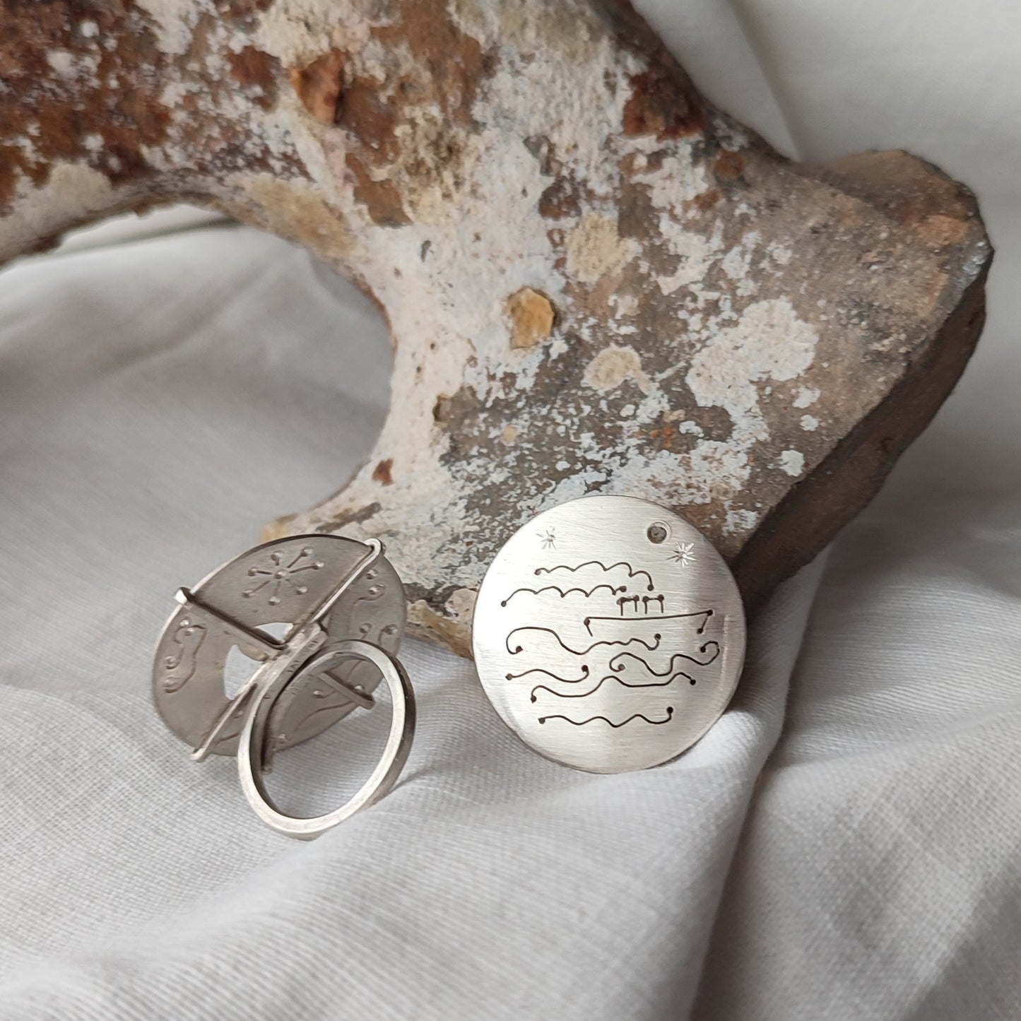 Two silver rings