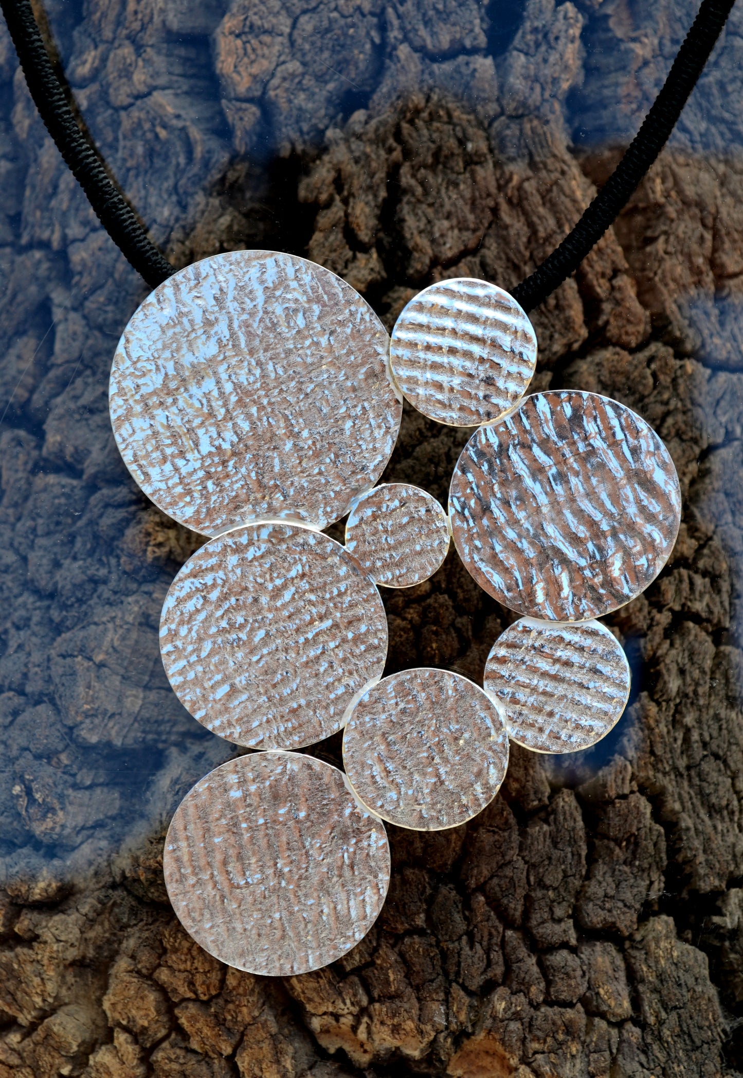 Textured Disks Necklace