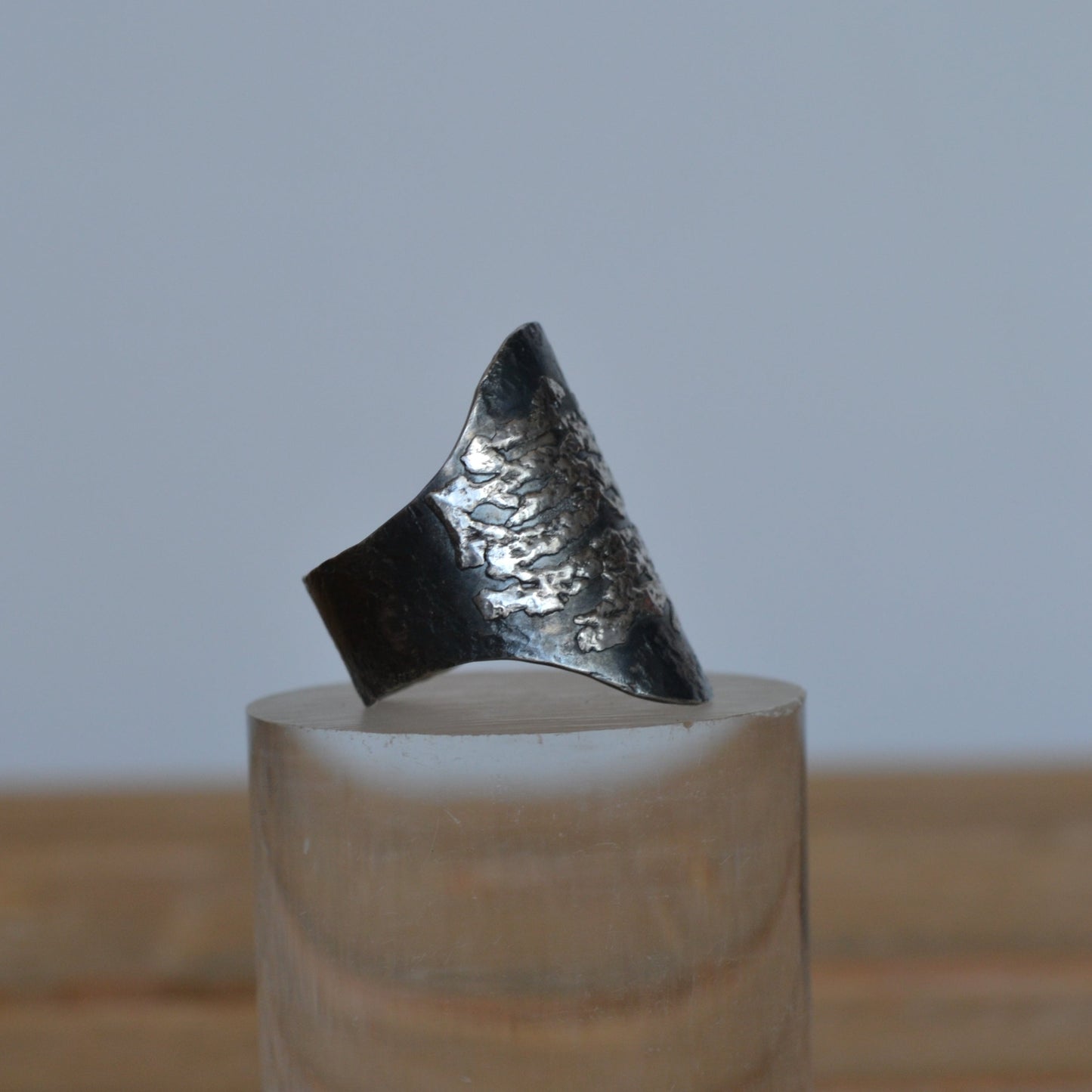 Oxidized silver ring