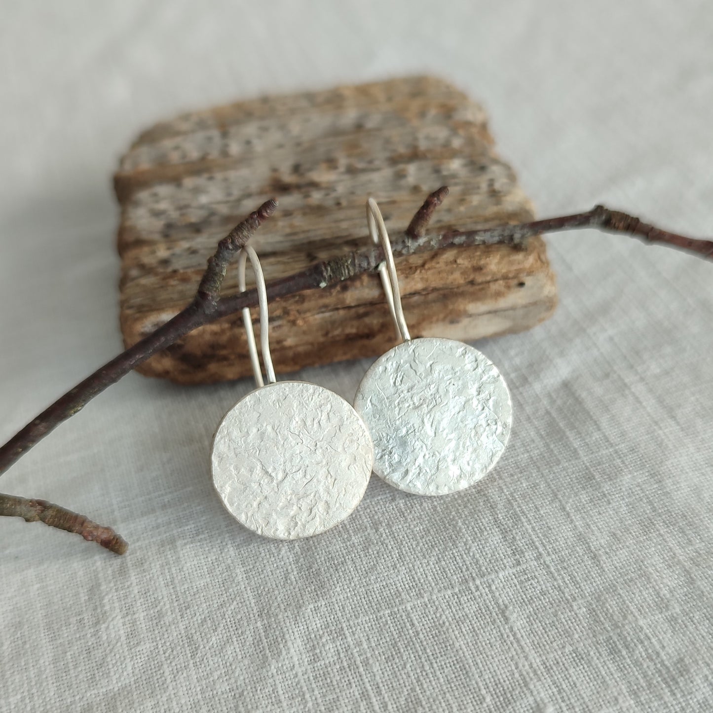 Dangling RUST Mini Earrings 0.43"/11 mm