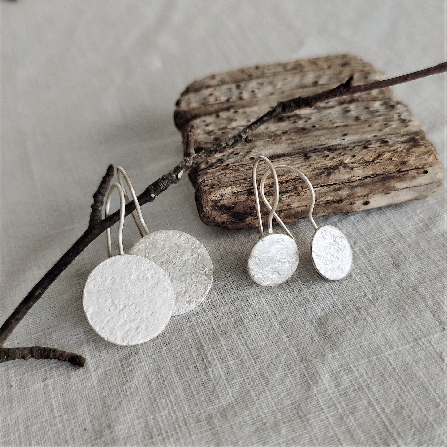 Dangling RUST Mini Earrings 0.43"/11 mm