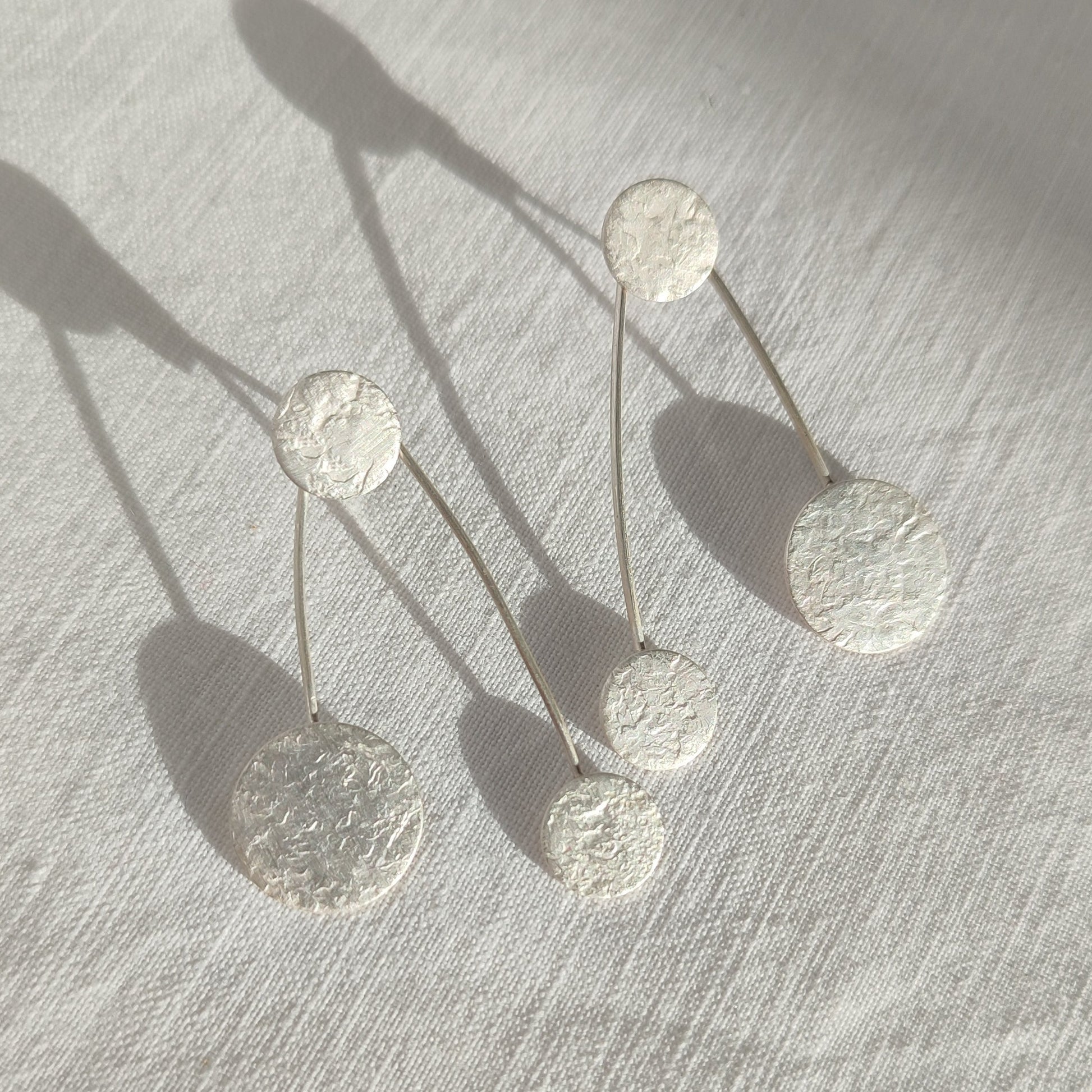 Silver interchangeable earrings