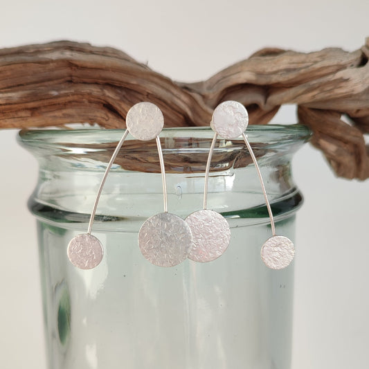 Silver interchangeable handmade earrings