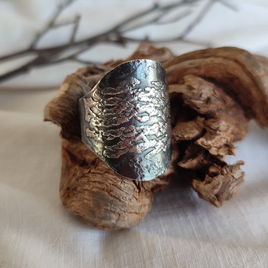 Oxidized silver ring